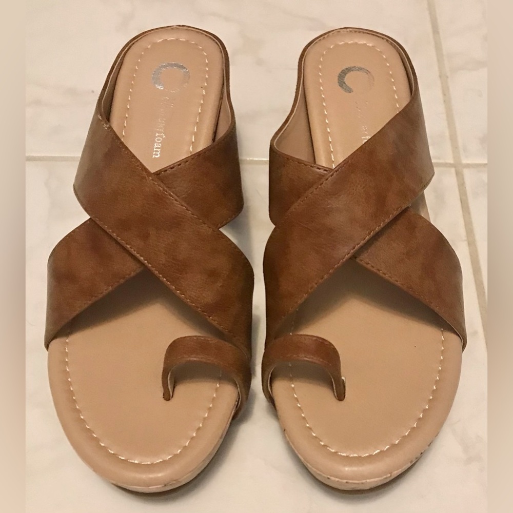 Never Worn Women’s Cork Wedge